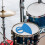 Percussion Practice Pad With Blue Rubber For Musicians 1set 9