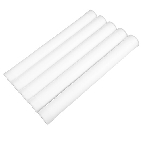5Pcs Large Capacity White Pe Artwork Storage Tubes with Secure Caps 2