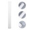 5Pcs Large Capacity White Pe Artwork Storage Tubes with Secure Caps 6