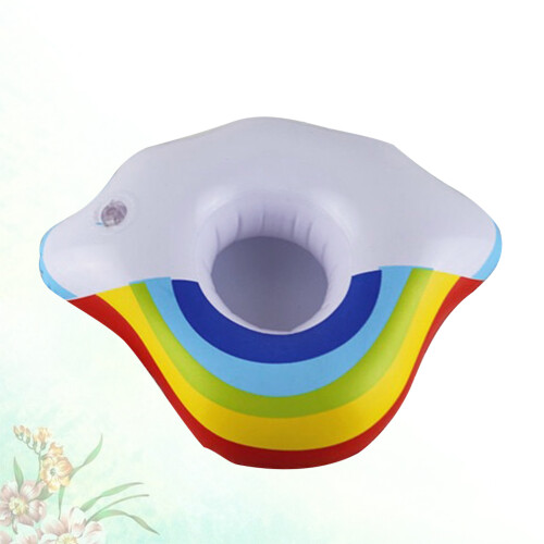 4Pcs PVC Inflatable Drink Cup Holder Floating Coaster Assorted Colors 2
