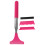 Window Scrubber Metal Pink For Car Window 1 Set 1
