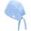 Cotton Tie Back Chef Hat Work Cap with Sweatband Blue Solid Color 1