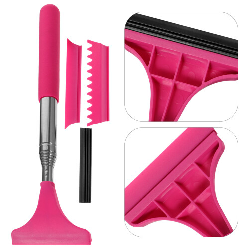 Window Scrubber Metal Pink For Car Window 1 Set 2