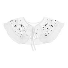White Nylon Detachable Faux Collar Elegant Fake Collar Ornament