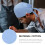 Cotton Tie Back Chef Hat Work Cap with Sweatband Blue Solid Color 4
