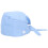 Cotton Tie Back Chef Hat Work Cap with Sweatband Blue Solid Color 5
