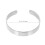 10Pièces Bracelets Rigides Ajustables Argent Acier Inoxydable DIY 2