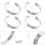 10Pièces Bracelets Rigides Ajustables Argent Acier Inoxydable DIY 3