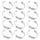 10Pièces Bracelets Rigides Ajustables Argent Acier Inoxydable DIY 6