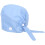 Cotton Tie Back Chef Hat Work Cap with Sweatband Blue Solid Color 7