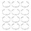 10Pièces Bracelets Rigides Ajustables Argent Acier Inoxydable DIY 1