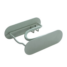 1Pc Punch-Free Light Green Hair Dryer Rack Wall Hanging Iron Storage