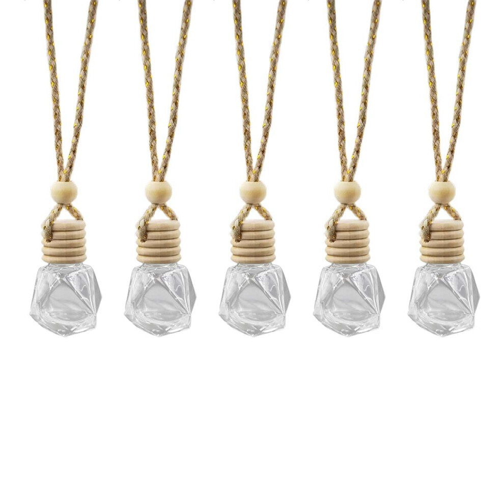 5Pcs Hanging Car Air Freshener Perfume Diffuser 8Ml Glass Bottle Odor Eliminator Decoration 9053599977315