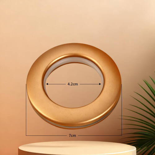 Gold Curtain Ring 1.65 Inch Plastic Round for Drapes Single Pack Durable Everyday Use 2