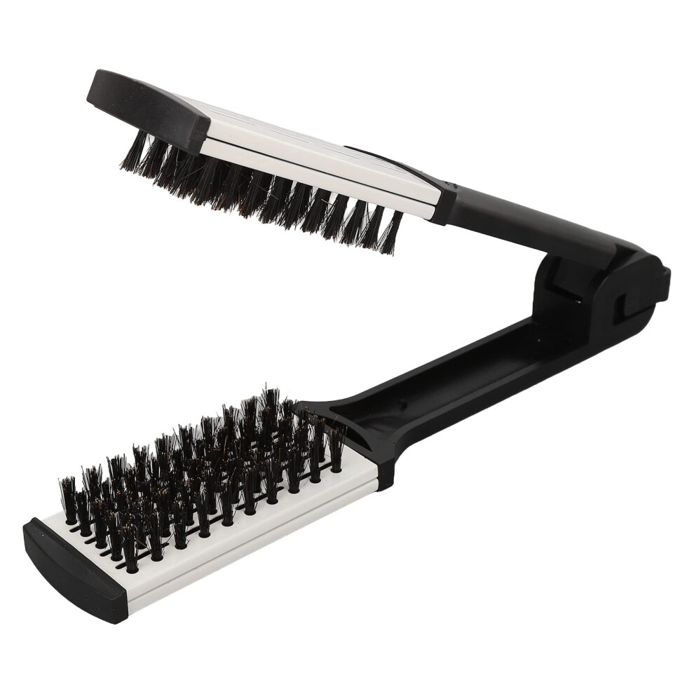 Hair Straightening Brush Double Comb with Anti Static Heat Resistance for Home and Travel