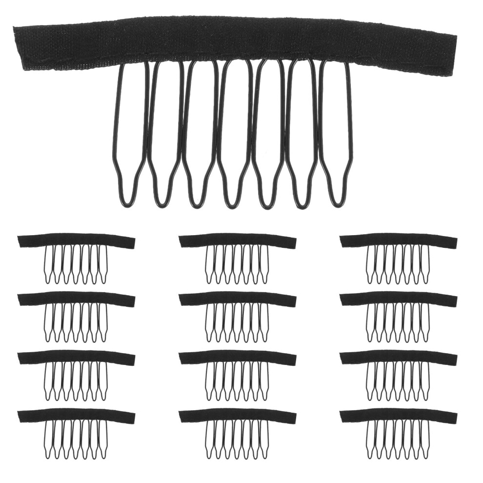 Unisex 24Pcs Metal Wig Clips With Combs 7Teeth Snap Hair Clips For Secure Wigs Extensions Hairpieces