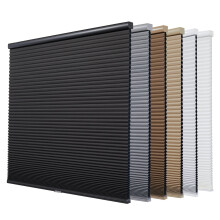 Blackout Cellular Shades Cordless Window Blinds Room Darkening Thermal Insulated 46x48 Black