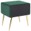 Beliani 1 Drawer Bedside Table FLAYAT Velvet Emerald Green 10