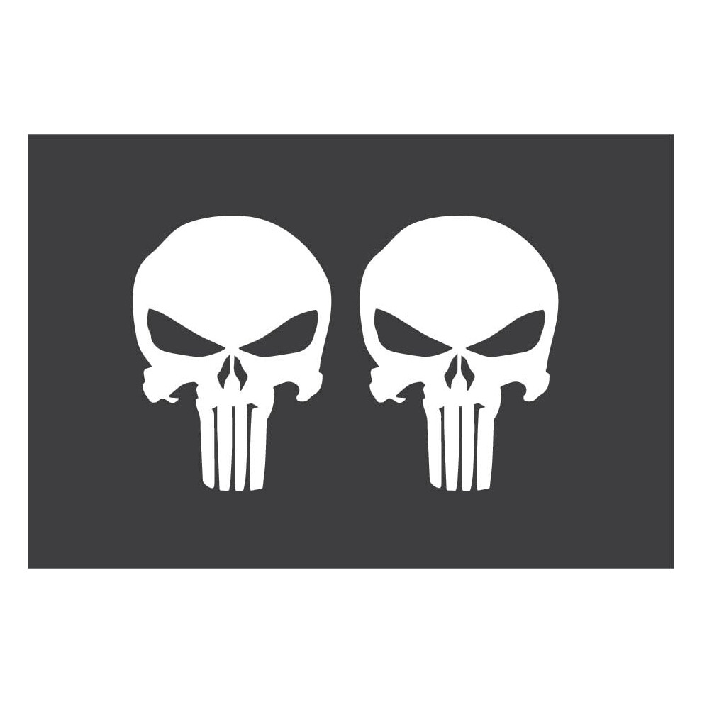 Decal 2 Pack Vinyl Sticker For Car Truck Laptop Helmet Bumper 3 Inch White 9070919690914