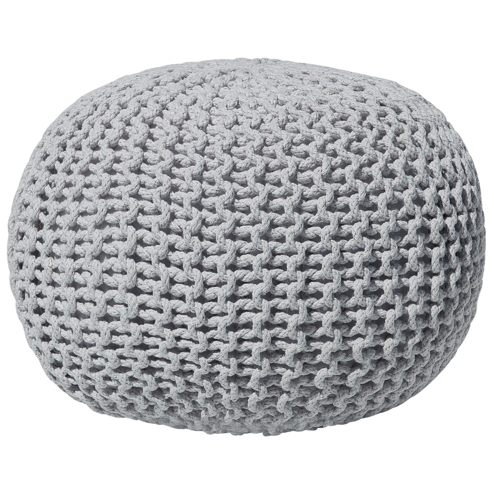 Pouffe CONRAD Cotton Light Grey