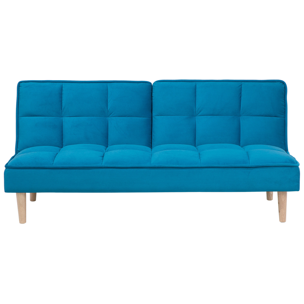 Sofa Bed 3 Seater SILJAN Fabric Sea Blue