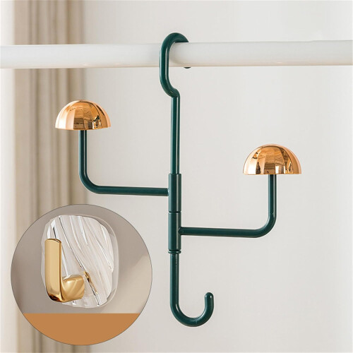Rotating Hat Organizer Rack with Adjustable 360 Degree Hooks for Closet Storage  White 2