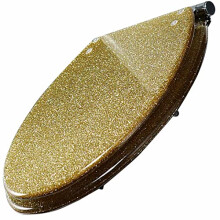 Soft Close Resin Toilet Seat Elongated with Quick Release, Glitter Acrylic Heavy Duty Adjustable Hinges