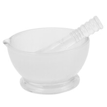 1Set Glas-Mörser-Set Mit Transparentem Schälchen Für Labor & Küche