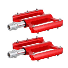 1Paar Bike Pedals Aluminiumlegierung Rot Anti-Rutsch Plattform Pedale
