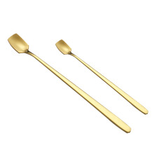 2Stk Edelstahl Rührlöffel Kaffee Eis Löffel Golden Für Haushalt