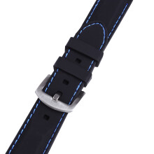 24Mm Silikon Uhrenarmband Schwarz Wasserdicht Ersatzband