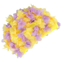 1St Frauen Schwimmen 3D Blume Atmungsaktiver Schwimmhut Gelb Lila