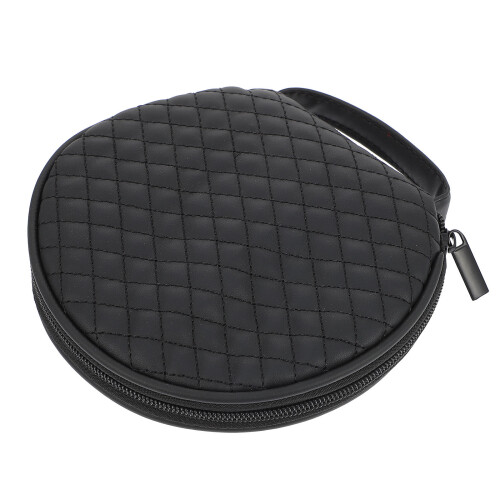 1Pc Durable Embroidered Plaid Cd Storage Case for Car and Home