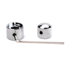 E-Gitarren Volumen & Ton Regler Knöpfe Silber Metall Robust