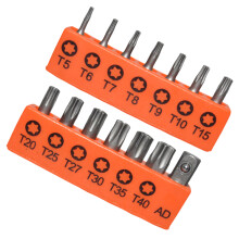 1Set Torx Bit Set Aus S2 Stahl, Sicherheitsschraubendreher, Orange