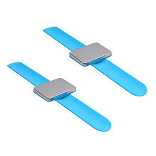 2Stk Silikon Slap Bracelet Mit Magnet Frisör Zubehör Blau