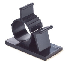 10Stk Langlebige Plastik-Kabelklemmen, Schwarze Klebe-Drahtclips