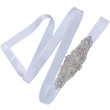 Weißer Brautgürtel Mit Strass Und Perlen Für Hochzeitskleid