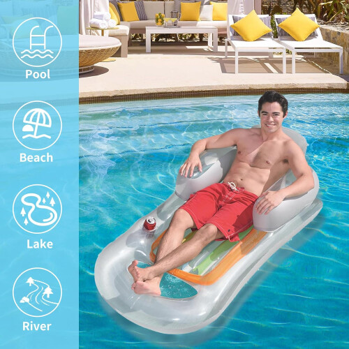Premium reclliner pool for swimming pool, sunbeds, swelling pool float 2