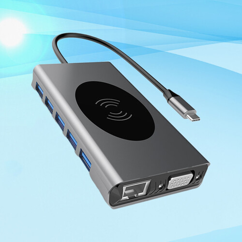 1Stk USB Hub Type C Zu USB 30 Silber Mit Lan Port Und Sd Reader 2