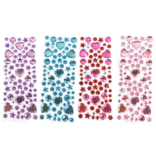 4 Decoratieve Scrapbook Stickers Multifunctionele Face Gems 1
