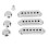 7pcs Silver Guitar Pickup Cover And Knobs Switch Tip Set (Chrome) 8