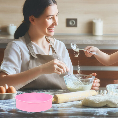 Silikon Cake Pan Pink Backform Antihaft Küche Backform 2