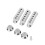 7pcs Silver Guitar Pickup Cover And Knobs Switch Tip Set (Chrome) 7