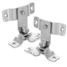 2Pcs Stainless Steel Door Bolt Lock Silver Right Angle Latch for Doors