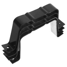 4Pcs Black Gutter Downspout Straps Aluminum Alloy for Secure Drainage
