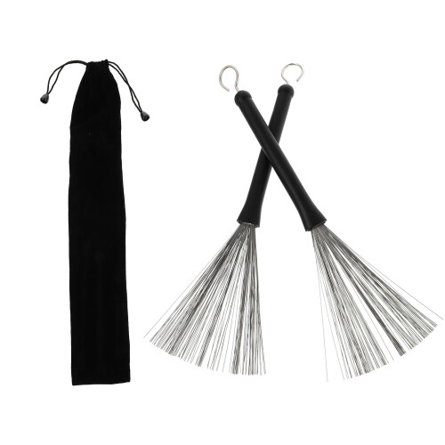 1Ensemble Brosse Percussion En Acier Avec Sac Pratique Pour Batterie 1