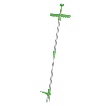 Manual Stand Up Weed Puller with Ergonomic Long Handle and RootGrabbing Prongs for Easy Weed Removal
