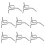 50Pcs Silver Hanging Hooks for Door Hanging Bag Bathroom Kitchen Use 1