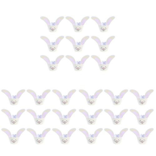 72 Pcs Easter Rabbit Ear Cake Wrapper Cupcake Decor Party Supplies 1